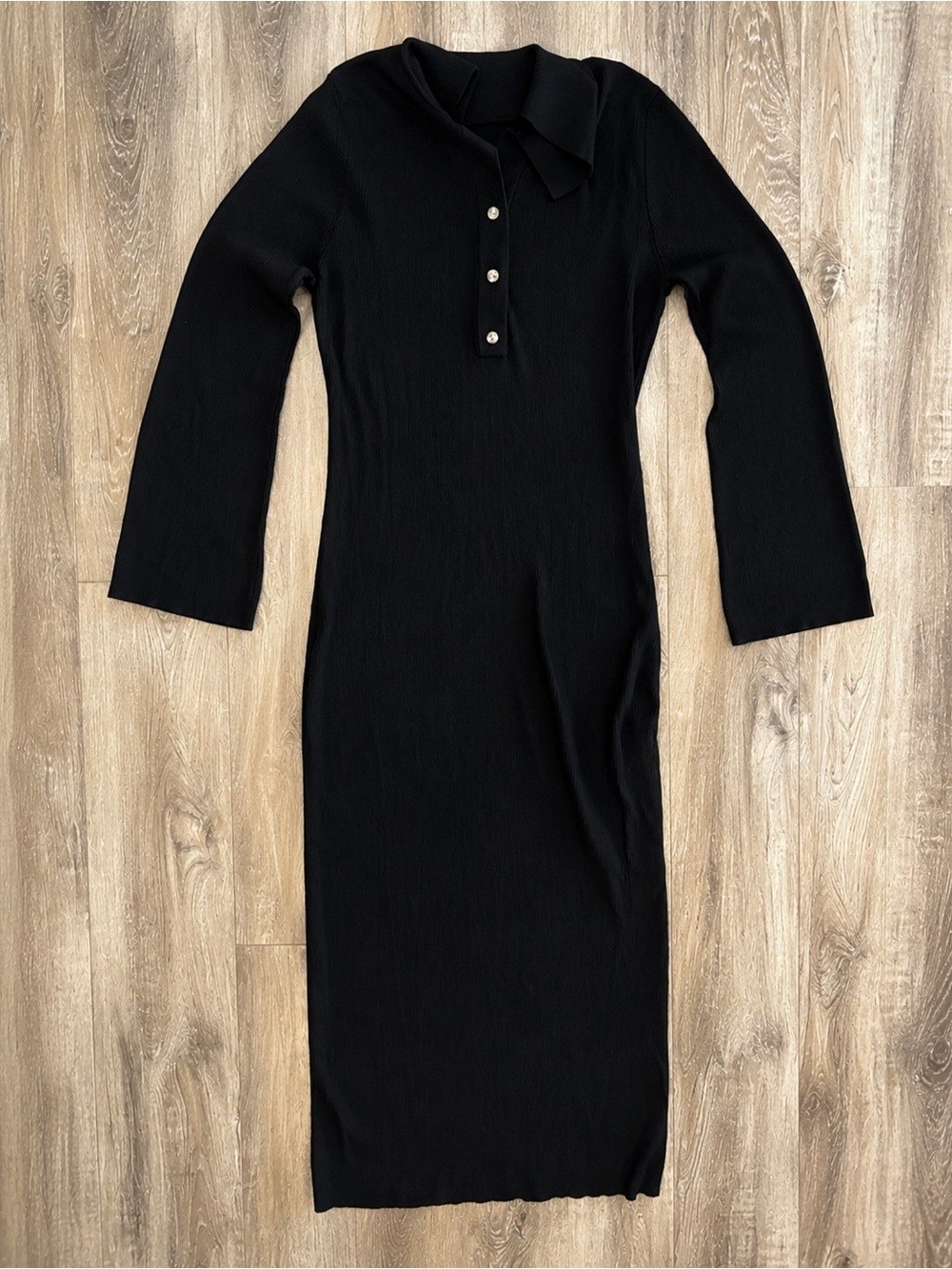 LÉGOE Heritage Black Ribbed Maternity
Maxi Dress Size 1 Small - Picture 2 of 6